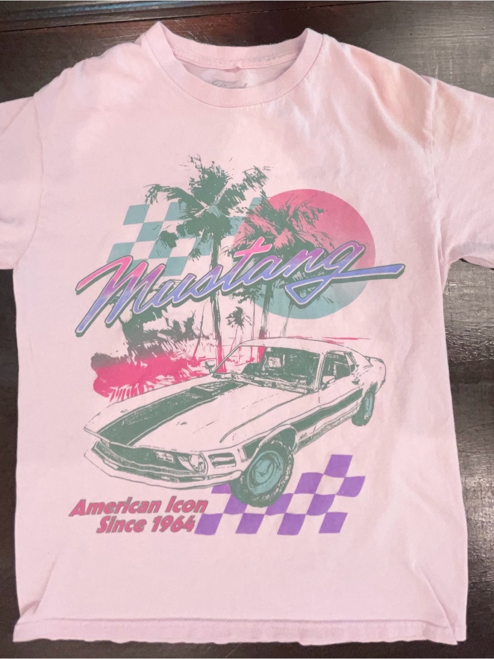 Mustang Graphic Tee - Pink